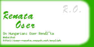 renata oser business card